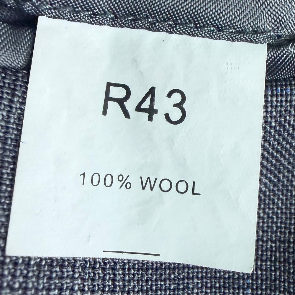 Jos. A. Bank 43R 100% Wool Sport Blazer Grey Glen‎ Plaid Signature Collection - Picture 5 of 10